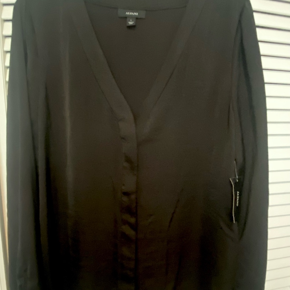 Alfani Black Blouse NWT